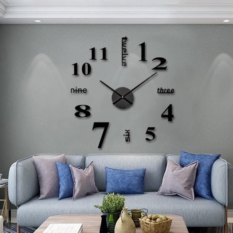Nuimamas menas Kūrybinis „pasidaryk pats“ sieniniai laikrodžiai 3D sieninis laikrodis veidrodinis sieninis lipdukas Lipdukas Namų dekoras Svetainės kvarco adata karšta