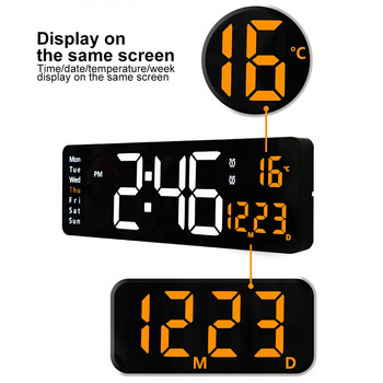 Двойни аларми LED часовници Голям дигитален стенен часовник Дистанционно управление Температура Дата Седмица Дисплей Изключване на захранването Памет Настолен часовник Стенен