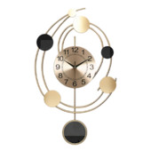 Mechanic Luxus óriás falióra Modern design Csendes arany falióra Fém fali Art Wandklok otthoni falióra nappaliba