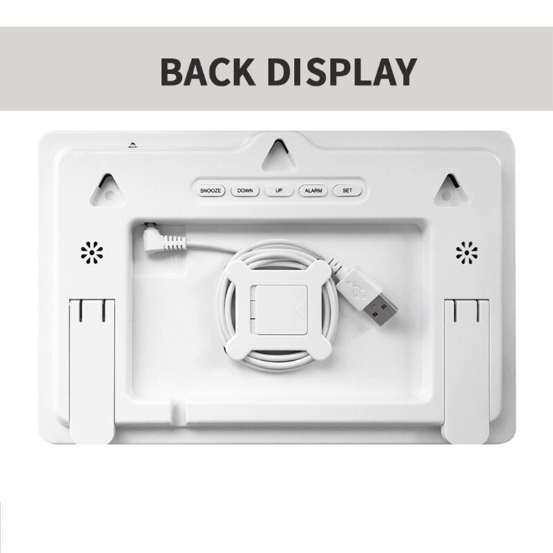 Ψηφιακό ρολόι τοίχου LED με ένδειξη θερμοκρασίας ημερομηνίας και ημέρας Ηλεκτρονικό ρολόι LED με τηλεχειριστήριο για διακόσμηση σπιτιού σαλονιού