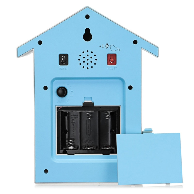 3 spalvų modernus plastikinis paukščių gegutės dizaino kvarcinis sieninis laikrodis Laikmatis Kvarcinis sieninis laikrodis namų biuro dekoravimui