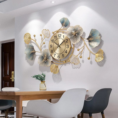 Δημιουργικό ρολόι τοίχου πολυτελείας Σαλόνι Καναπές τραπεζαρίας Φόντο Διακοσμητικό τοίχου σπιτιού Χρυσό σιδερένιο Κρεμαστό τοίχου Μεγάλο γρήγορο πλοίο