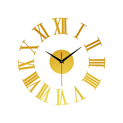 Órák Fali Otthoni Irodai dekoráció Nappali Luxus 3D Tükör Ezüst Falióra Modern dizájn Otthoni Dekoráció Óra falmatrica