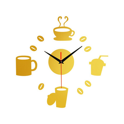 Órák Fali Otthoni Irodai dekoráció Nappali Luxus 3D Tükör Ezüst Falióra Modern dizájn Otthoni Dekoráció Óra falmatrica