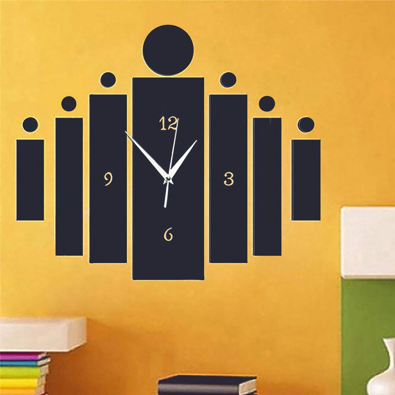 Órák Fali Otthoni Irodai dekoráció Nappali Luxus 3D Tükör Ezüst Falióra Modern dizájn Otthoni Dekoráció Óra falmatrica