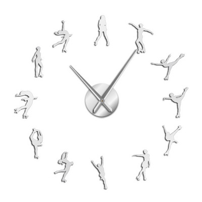 Kozmetički salon za nokte Zidne naljepnice Dekoracija Zidni sat Alati za nokte Šminka za nokte Manikura Akrilno ogledalo Zidna umjetnost DIY Veliki zidni sat