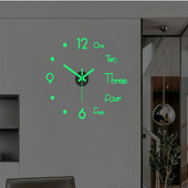 Új kreatív 3D világító falióra matrica nappaliba barkács fali matrica óra némítás digitális óra falióra lakberendezés