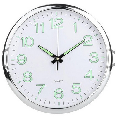 Ceas de perete minimalist, luminos, de 12 inch, design modern, cuarț alb, ceasuri suspendate simple, strălucitoare, pentru decorarea camerei de zi