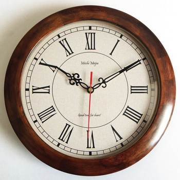 Стенен часовник в японски стил Винтидж дървен часовник с механизъм Стенни часовници Домашен декор Спалня Тиха всекидневна Duvar Saati Подарък FZ569