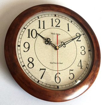 Стенен часовник в японски стил Винтидж дървен часовник с механизъм Стенни часовници Домашен декор Спалня Тиха всекидневна Duvar Saati Подарък FZ569