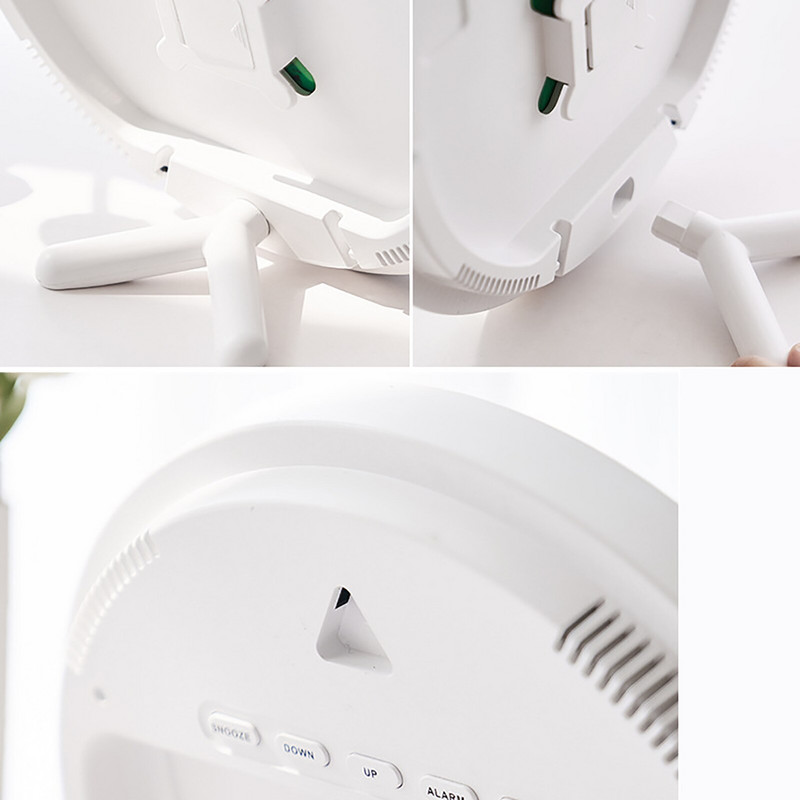 Kerek 3D LED falióra nagy képernyő Hőmérséklet dátum Nappali kijelző Elektronikus digitális órák Fali lakberendezés távirányítóval