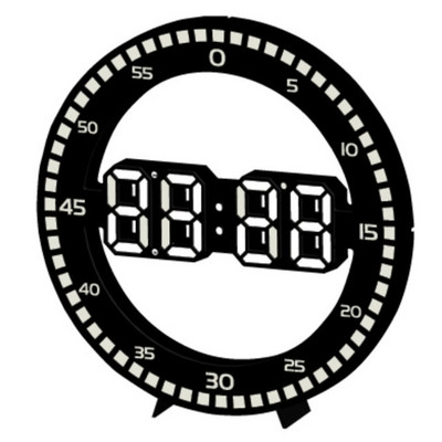 LED 3D technologija Šviečiantis skaitmeninis elektroninis nutildymas sieninis laikrodis Temperatūra Data Daugiafunkcis šuolis Antras laikrodis Namų dekoravimas