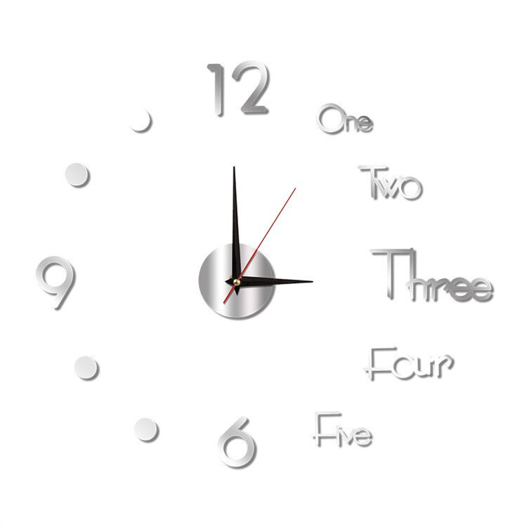 „Pasidaryk pats“ sieninis skaitmeninis laikrodis be rėmelių akrilinis 3d laikrodis sieninis laikrodis su šviečiančiu nutildytu lipduku Svetainės miegamojo sienų apdaila