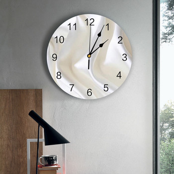 Мраморен стенен часовник Модерен дизайн Декорация на всекидневна Кухненски часовник Без звук Стенен часовник Декорация на домашен интериор