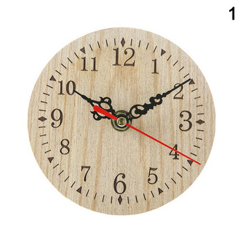 Наскоро малък дървен стенен часовник Ретро шикозен кухненски декор за всекидневна