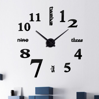 OHO creative Направи си сам акрилно огледало голям стенен часовник кварцов часовник натюрморт модерни часовници игла хол стикери за домашен декор
