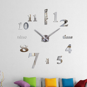 OHO creative Направи си сам акрилно огледало голям стенен часовник кварцов часовник натюрморт модерни часовници игла хол стикери за домашен декор