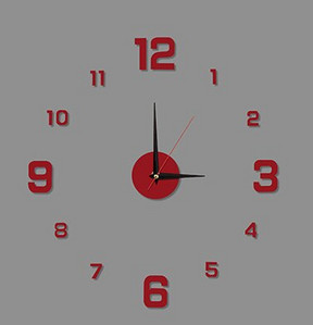 Moda DIY 3D Perete Numere Romane Acrilic Ceas de Perete Autocolant Ceasuri Cuarț Ceas pentru Decorarea Casei Autocolante pentru cameră de zi