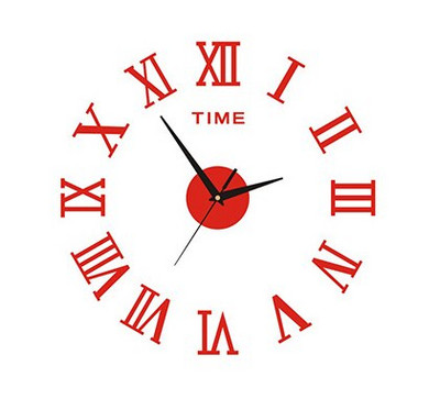 Moda DIY 3D Perete Numere Romane Acrilic Ceas de Perete Autocolant Ceasuri Cuarț Ceas pentru Decorarea Casei Autocolante pentru cameră de zi