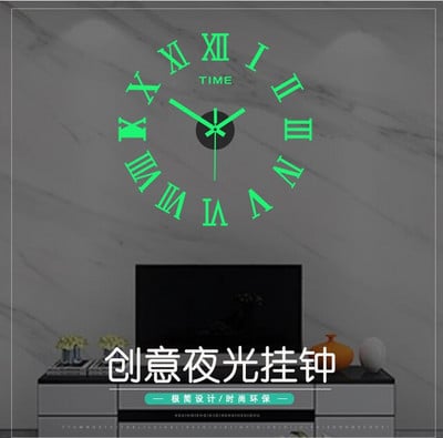 Moda DIY 3D Perete Numere Romane Acrilic Ceas de Perete Autocolant Ceasuri Cuarț Ceas pentru Decorarea Casei Autocolante pentru cameră de zi