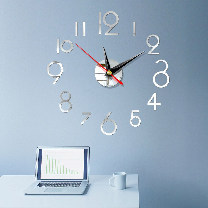 Falióra matrica 3D barkácsolás függő óra matrica öntapadó dekorációs falióra matrica, piros