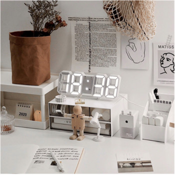 Стенни часовници Nordic LED цифрови часовници Алармен висящ часовник Snooze Настолни часовници Календар Термометър Електронни цифрови часовници
