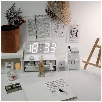 Стенни часовници Nordic LED цифрови часовници Алармен висящ часовник Snooze Настолни часовници Календар Термометър Електронни цифрови часовници