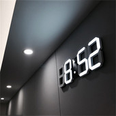 3D LED-es falióra Modern dizájn digitális asztali óra riasztó éjszakai fény Saat Reloj De Pared óra otthoni nappali dekorációhoz