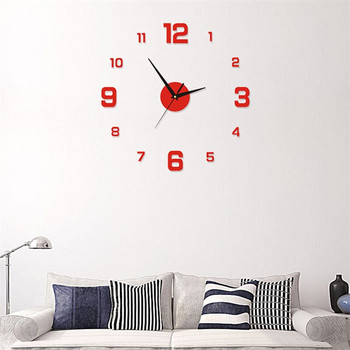 2022 Нов прост светещ заглушен часовник Северен минимализъм Направи си сам стерео цифров стенен часовник Всекидневна Спалня Стенен стикер Часовник