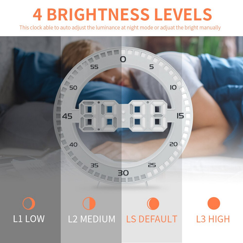 Modern 3D Luminos Silențios Led Digital Mare Ceas de Perete Electronic Creativitate Jump Second Ceas Decorare pentru Sufragerie