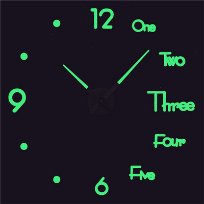 Vanzare Luminoase 3D Design Modern Ceasuri Ceasuri 3D DIY Acrilic Autocolante Oglindă Camera de zi Cuarț Ceas Europa Ceas