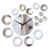 Akciós egyarcú tű barkács tükör akril anyag falmatrica kör dekoráció kvarc fali órák nappali fali órák