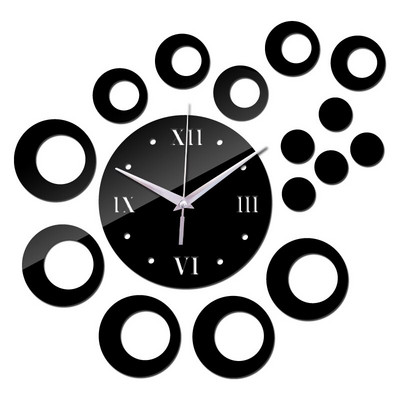 Akciós egyarcú tű barkács tükör akril anyag falmatrica kör dekoráció kvarc fali órák nappali fali órák