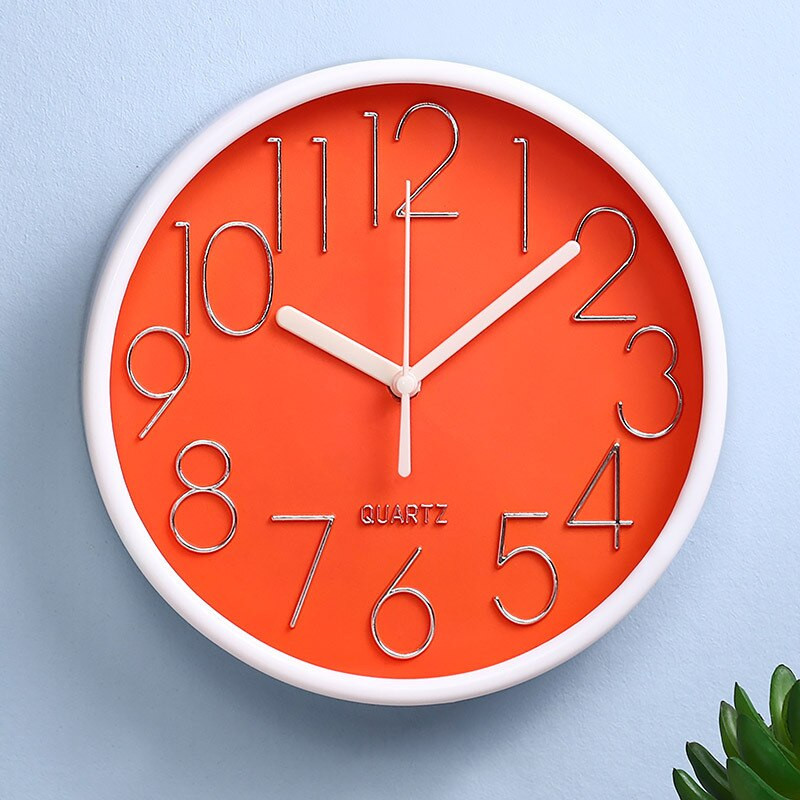 Modern fém falióra Nappali Konyha Kreatív nappali Minimalista divat Vízálló órák Orologio Da Parete Decor