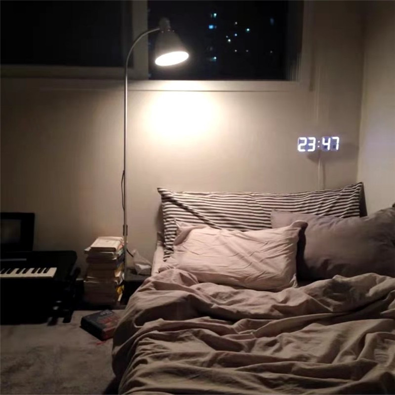 LED digitális falióra ébresztő dátum hőmérséklet automatikus háttérvilágítás asztali asztali lakberendezési állvány függesztett órák nagykereskedés