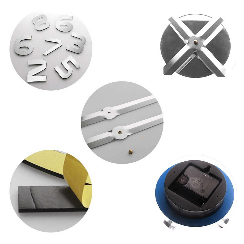 Ceas Teckel DIY Ceas de perete mare Wiener-Câine Cățeluș Câine Oglindă Fără rame Ceasuri de perete gigant 3D Decor de perete cârnați