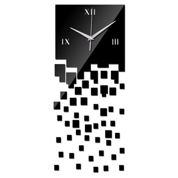Нов дизайн направи си сам огледален стенен часовник творчески кварцови стенни часовници акрилен стикер декорация на дома модни стенни часовници