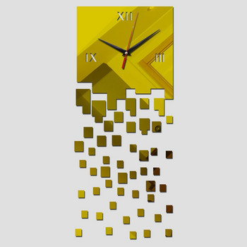 Нов дизайн направи си сам огледален стенен часовник творчески кварцови стенни часовници акрилен стикер декорация на дома модни стенни часовници