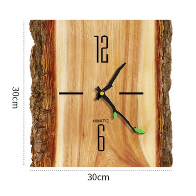 Vintage puidust seinakell Moodne disain Vintage maalähedane retrokell Kodukontori kohviku sisustus Kunst suur seinakell