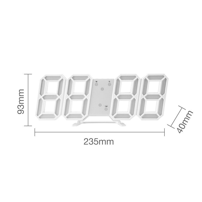 Modern dizájn 3D nagy falióra LED digitális USB elektronikus órák falon világító ébresztő asztali óra asztali lakberendezés