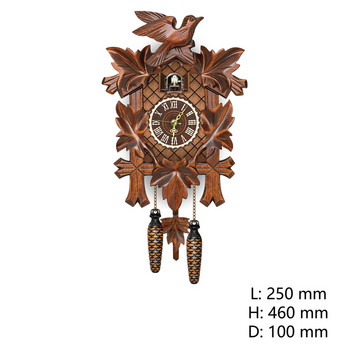 Горски часовник с кукувица Ретро скандинавски стил Дървен стенен часовник с кукувица Алармена стена Модерни детски декорации Мебелни орнаменти
