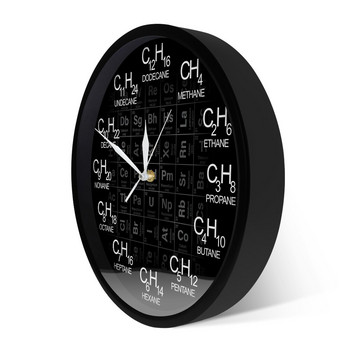 Периодична таблица на елементите Химия Стенен часовник Химически формули като времеви числа Стенен часовник Химическа наука Стенен арт декор