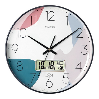 Timess faliórák nappali otthoni divat időzítő modern dizájn naptár Elektronikus kvarc színes lakberendezés