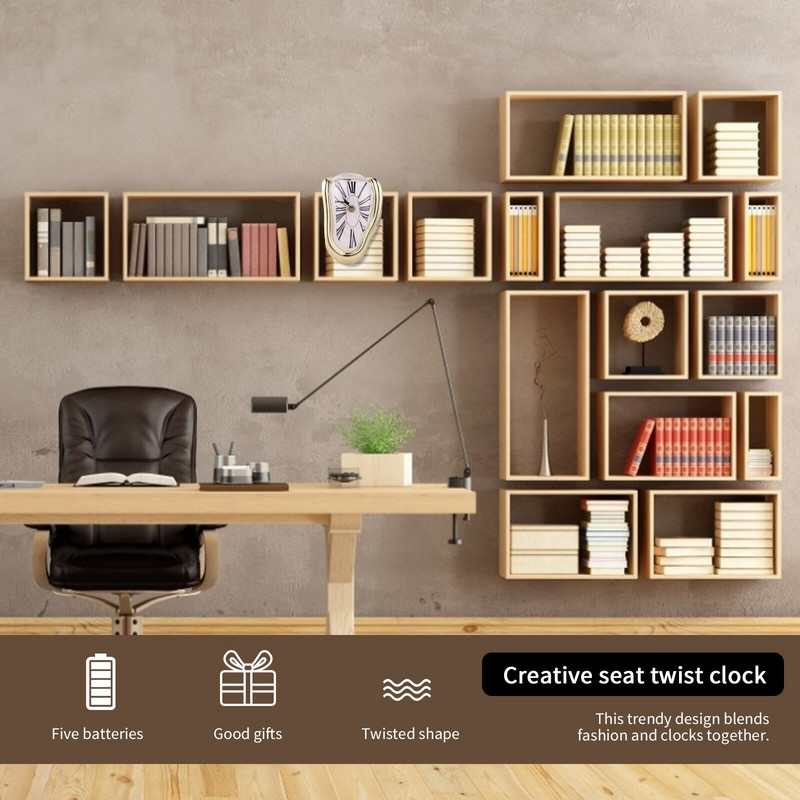 Kūstošais pulkstenis Sirreālistiski dekoratīvi pulksteņi Viesnīcu birojs Dzīvojamās istabas dekorēšana Amatniecība Guļamistabas plaukts Rakstāmgalds Māksla Rotājumi Dāvana