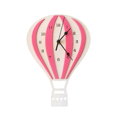 Skandináv stílusú hőlégballon alakú fali függőóra fa néma falióra elem nélküli gyerek hálószoba lakberendezés