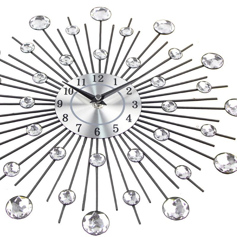 Crystal Sunburst seinakell Morden Design Suured vanaaegsed seinakellad Kodukaunistusega 33 cm Suure suurusega rippuv käekell reloj de pared
