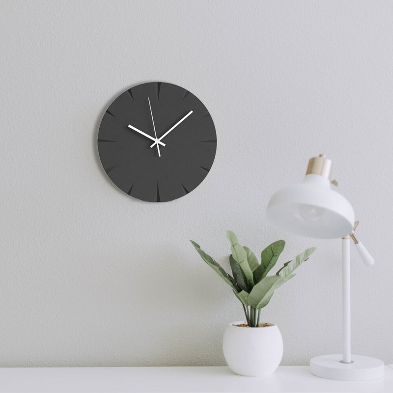 Ceas de perete rotund din lemn Silențios din lemn pentru sufragerie Ceas decorativ pentru agățat Ceasuri de perete cu design modern de 12 inch Decor pentru casă