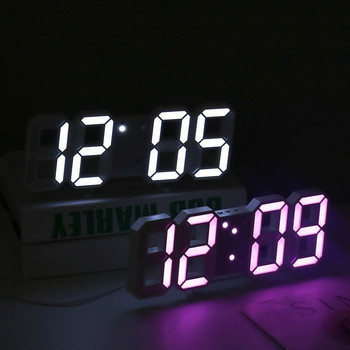 Нова декорация за всекидневна цифров часовник будилник цифров стенен часовник LED часовник настолен LED стерео 3D цифров часовник
