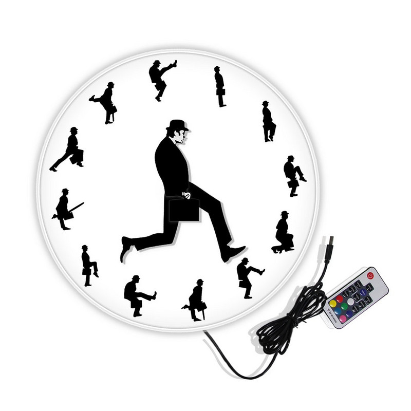 Buta séták humorista, vicces, sétáló újdonság falióra, Watch Ministry of Comedy TV-sorozat Lakberendezési néma óra hálószobába