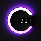 3D LED digitális falióra ébresztő tükör üreges óra asztali óra 7 színű hőmérséklet éjszakai lámpa otthoni nappali dekorációhoz